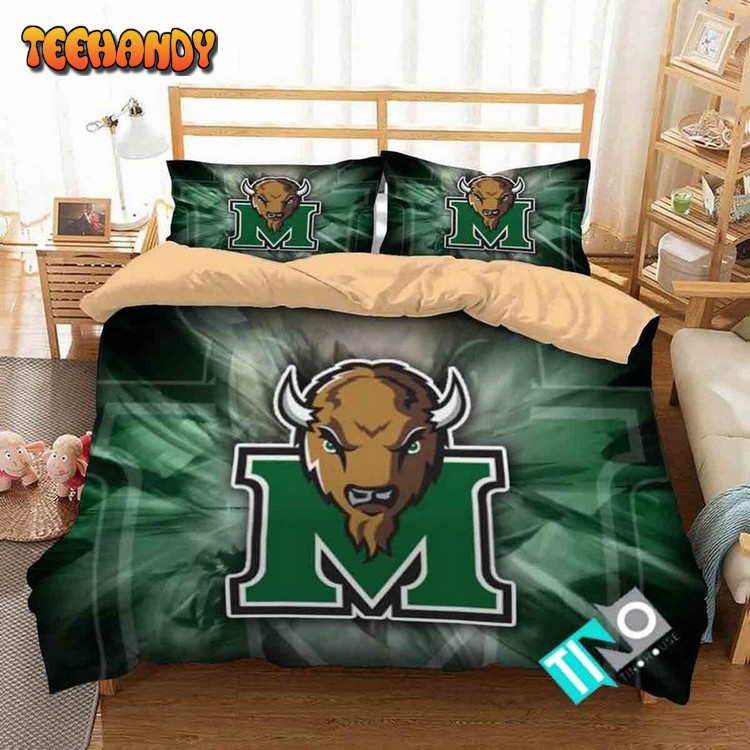 NCAA Marshall Thundering Herd 1 Logo N 3D Bedding Sets