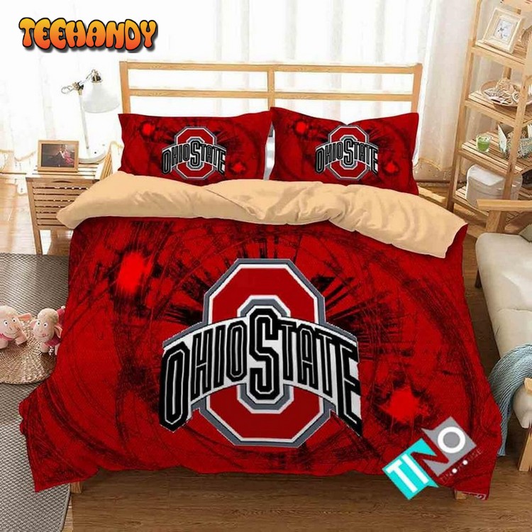 Ncaa Ohio State Buckeyes 3 Logo N 3d Duvet Cover Bedding Sets