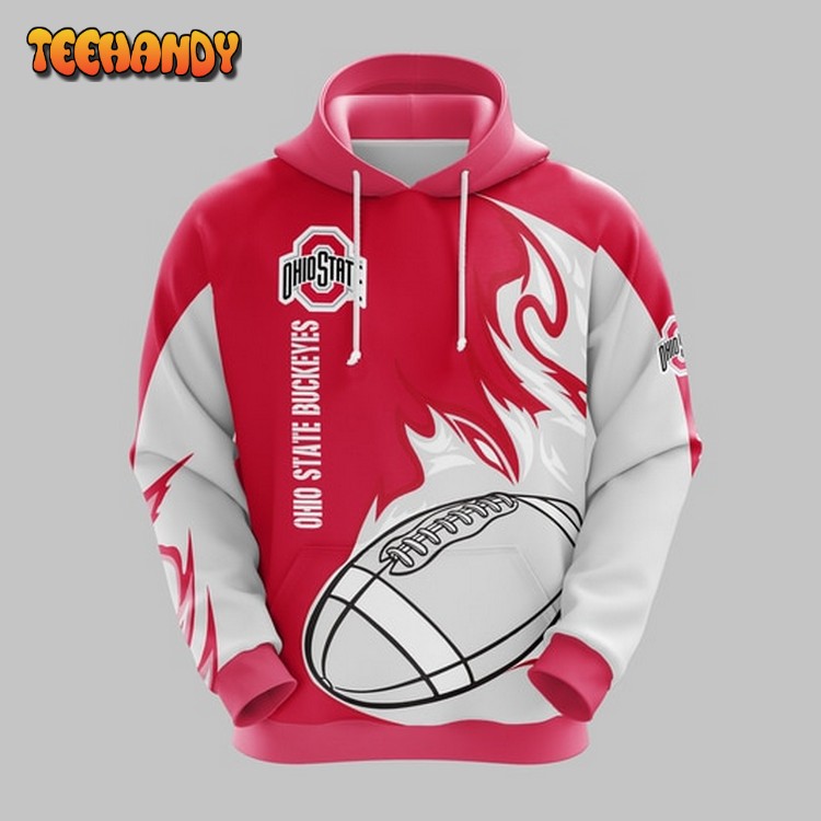 Ncaa Ohio State Buckeyes 3D Printed Hoodie Zipper Hoodie