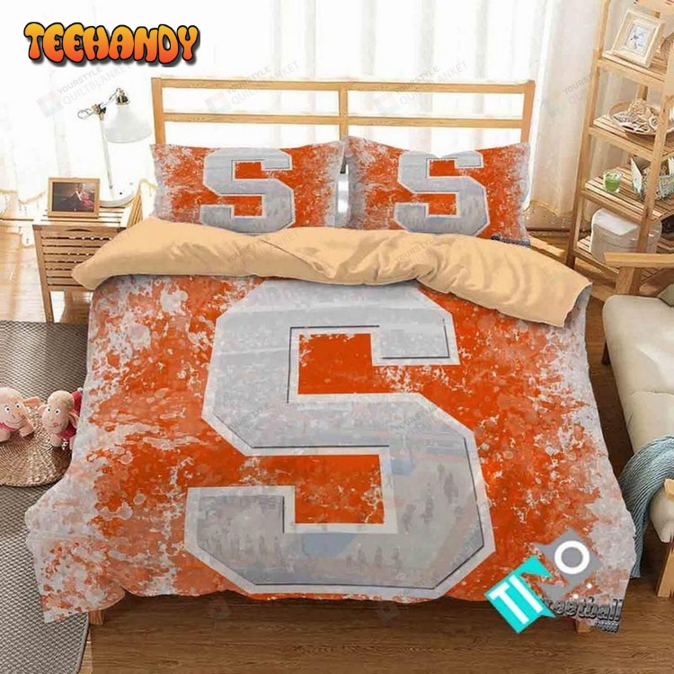 Ncaa Syracuse Orange Logo 3d Printed Bedding Set