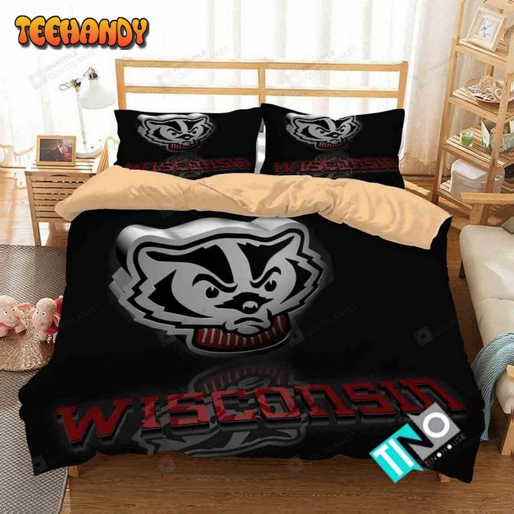 Ncaa Wisconsin Badgers 1 Logo N 3d Duvet Cover Bedding Sets