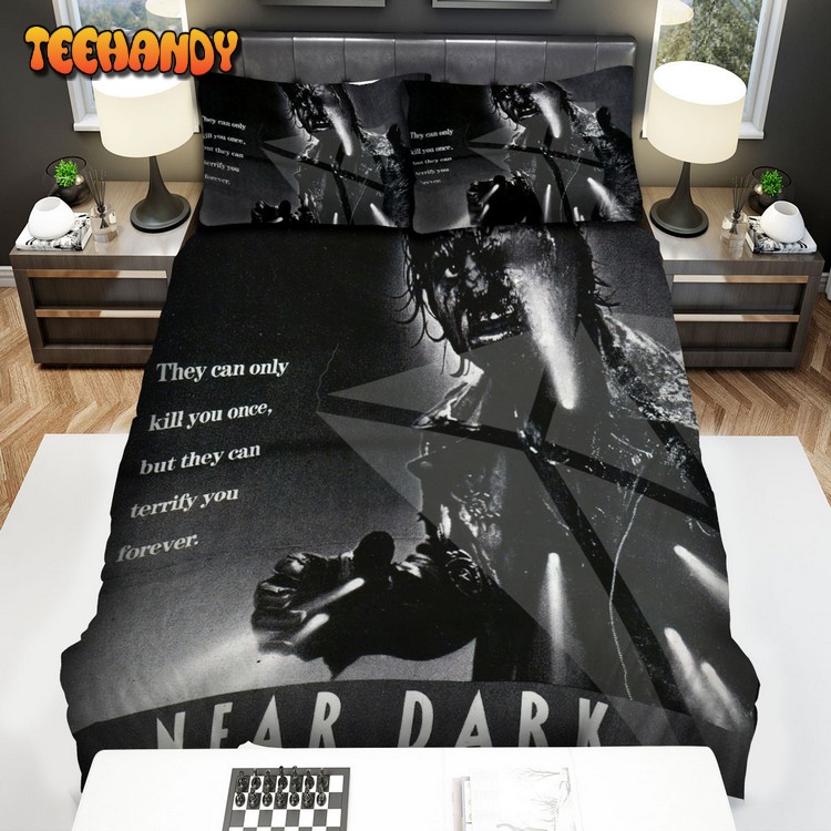 Near Dark Movie Scared Man Poster Spread Comforter Bedding Sets