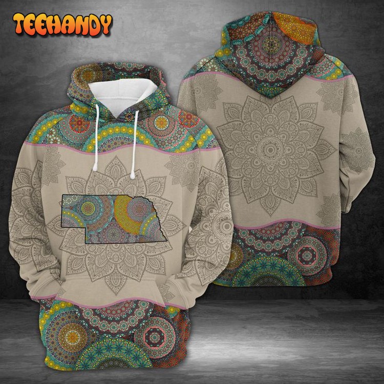 Nebraska Mandala 3D Printed Hoodie Zipper Hoodie