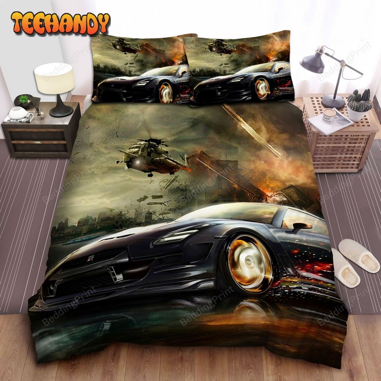 Need For Speed Race Car &amp Helicopter In Tornado Bedding Sets