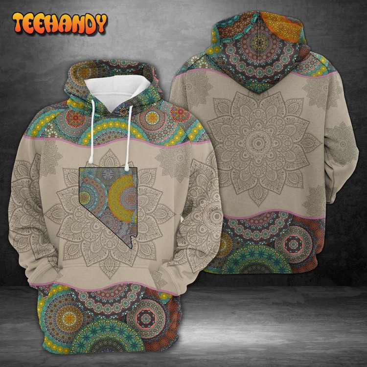 Nevada Mandala 3D Printed Hoodie Zipper Hoodie