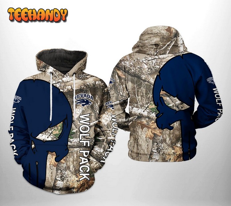 Nevada Wolf Pack NCAA Camo Veteran Hunting 3D Printed Hoodie