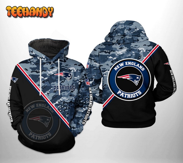 New England Patriots NFL Camo Team 3D Printed Hoodie