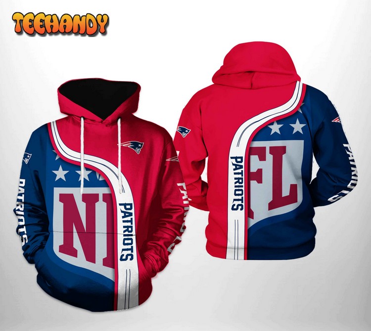 New England Patriots NFL Team 3D Printed Hoodie Zipper Hoodie