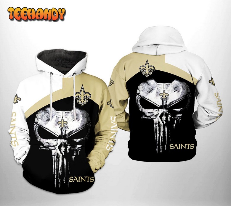 New Orleans Saints NFL Skull Punisher Team 3D Printed Hoodie