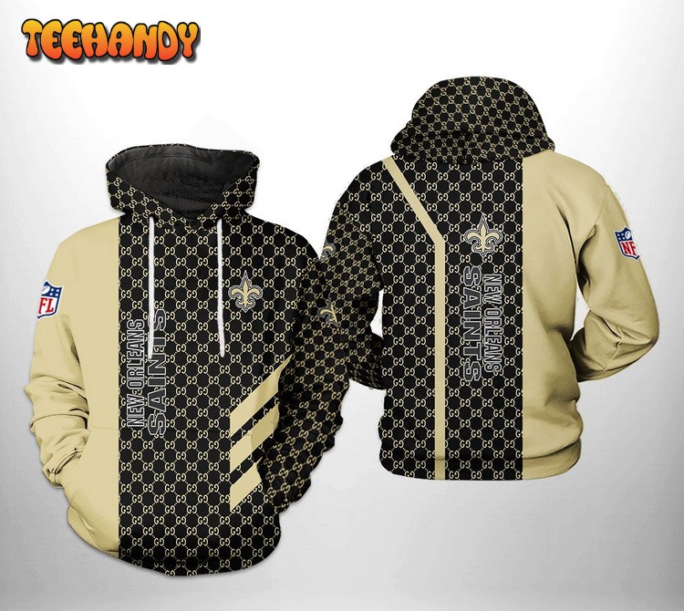 New Orleans Saints NFL Team Pattern Mix 3D Printed Hoodie