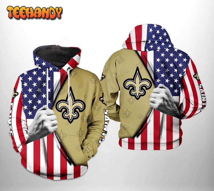 New Orleans Saints NFL US Flag Team 3D Printed Hoodie