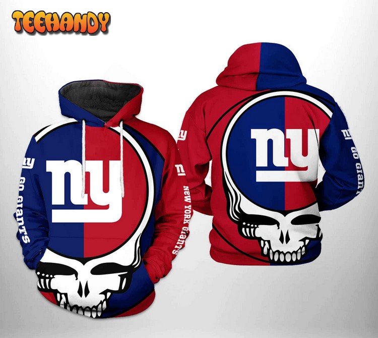 New York Giants NFL Grateful Dead 3D Printed Hoodie Zipper Hoodie