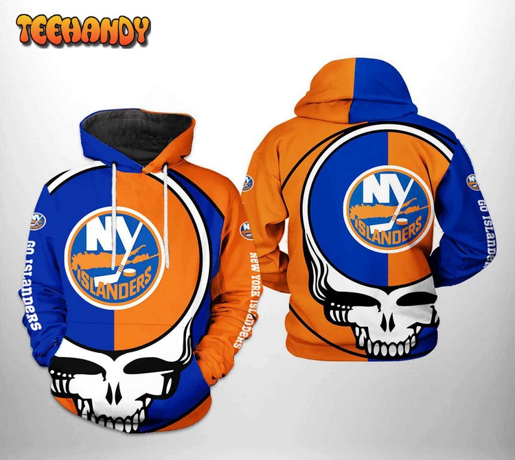 New York Islanders NHL Grateful Dead 3D Printed Hoodie Zipper Hoodie