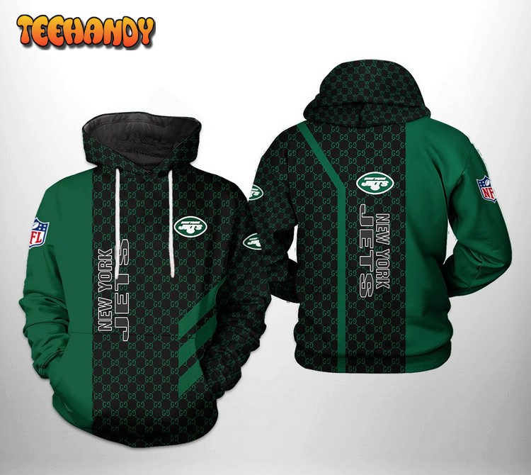 New York Jets NFL Team Pattern Mix 3D Printed Hoodie Zipper Hoodie