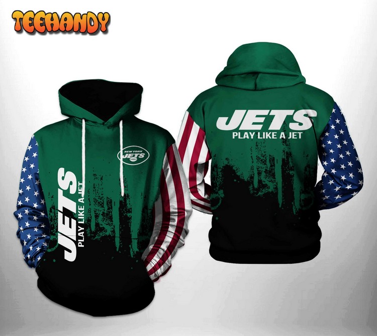 New York Jets NFL Team US 3D Printed Hoodie Zipper Hoodie