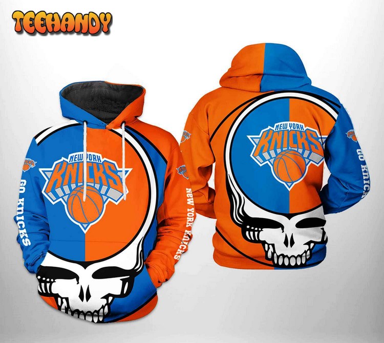 New York Knicks NBA Grateful Dead 3D Printed Hoodie Zipper Hoodie