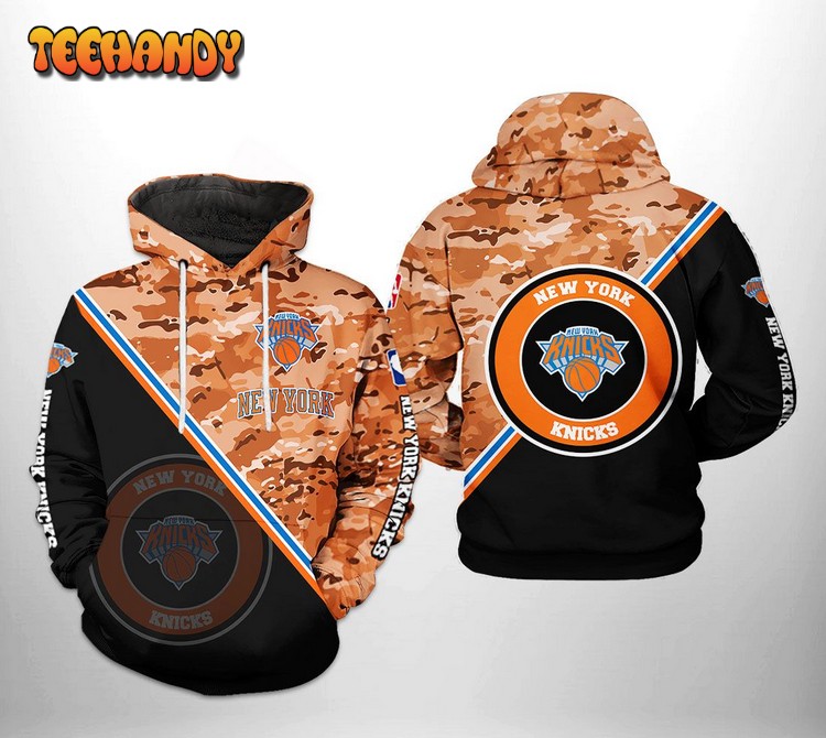 New York Knicks NBA US Camo Team 3D Printed Hoodie