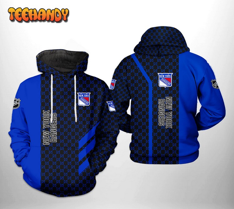 New York Rangers NHL 3D Printed Hoodie Zipper Hoodie