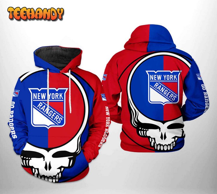 New York Rangers NHL Grateful Dead 3D Printed Hoodie