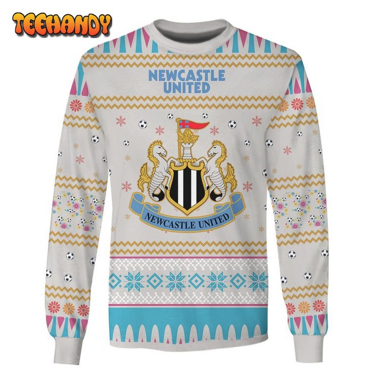 Newcastle United Ugly Christmas Sweater, All Over Print Sweatshirt