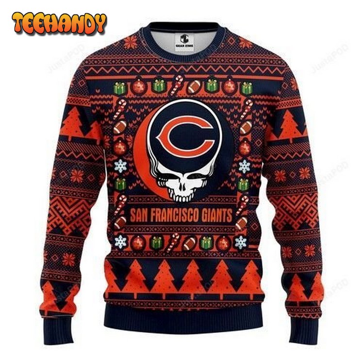 Nfl Chicago Bears Grateful Dead Ugly Christmas Sweater