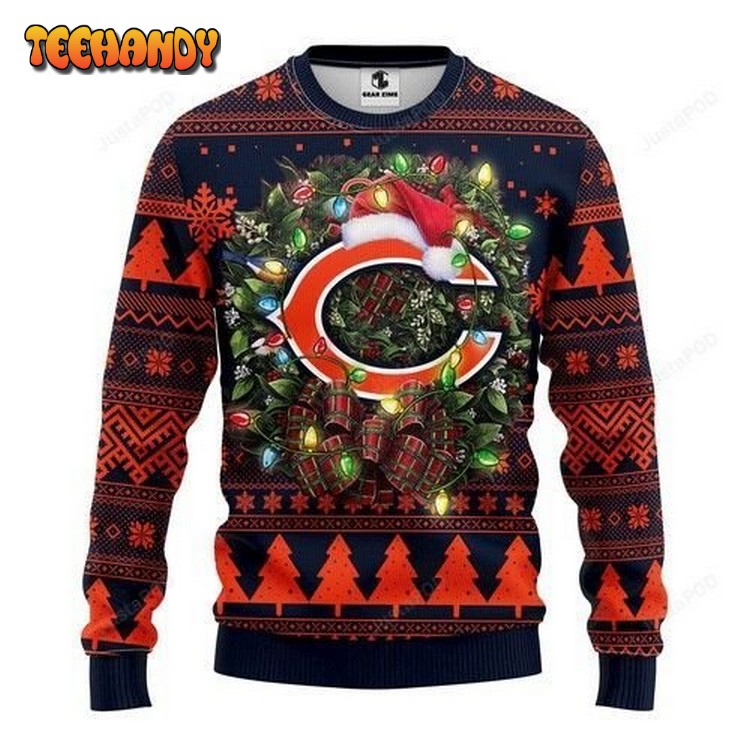 Nfl Chicago Bears Ugly Christmas Sweater, All Over Print Sweatshirt