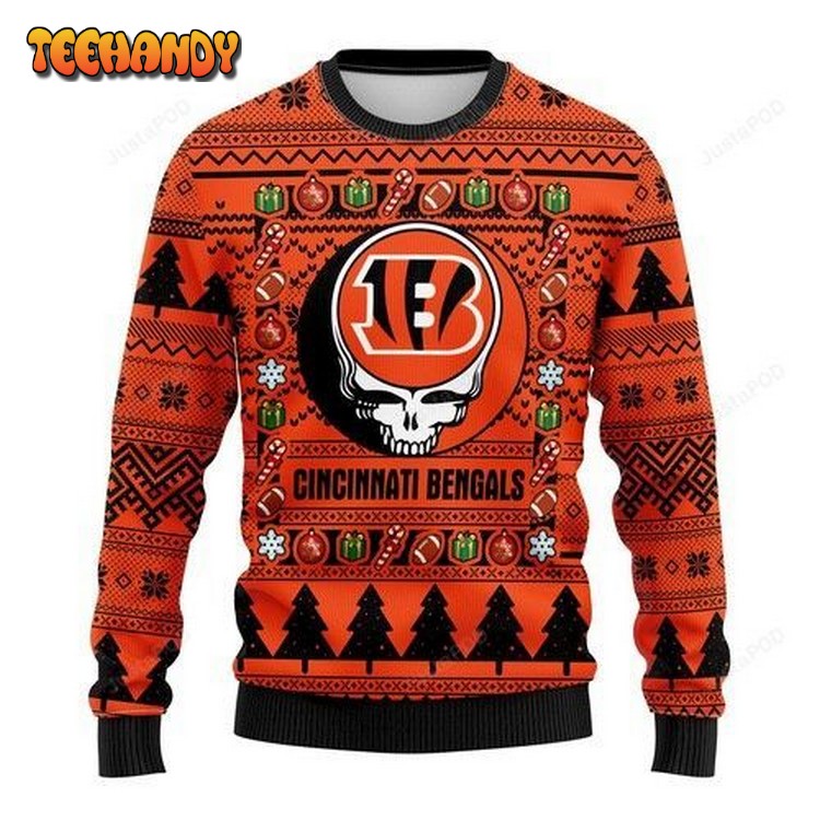 Nfl Cincinnati Bengals Ugly Christmas Sweater, All Over Print Sweatshirt