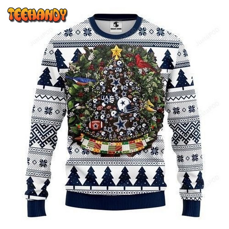 Nfl Dallas Cowboys Christmas Tree Ugly Christmas Sweater