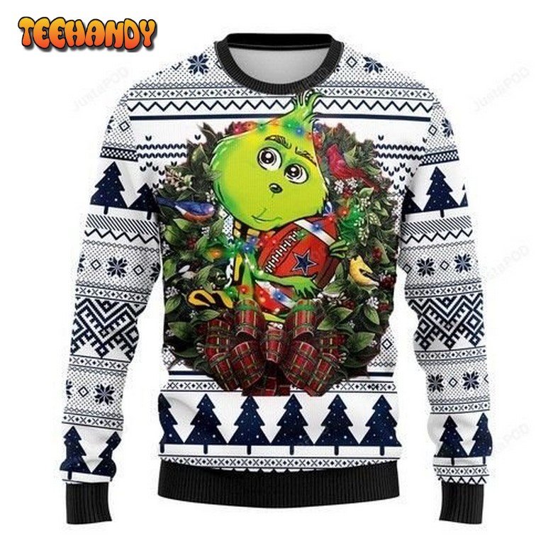 Nfl Dallas Cowboys Grinch Hug Ugly Christmas Sweater