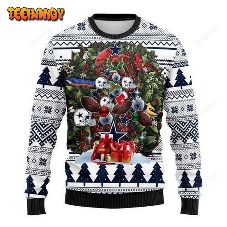 Nfl Dallas Cowboys Tree Christmas Ugly Christmas Sweater