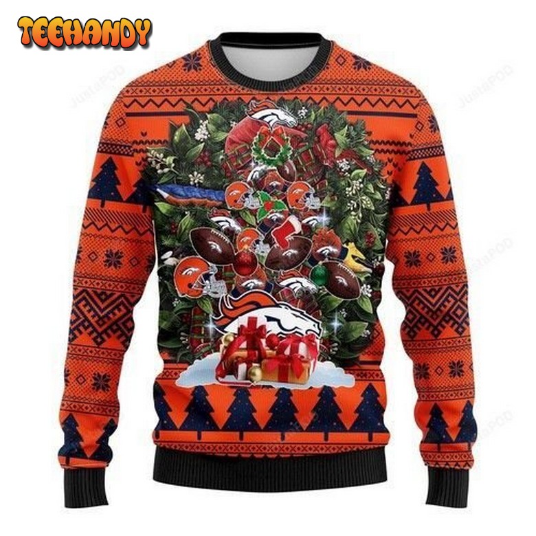 Nfl Denver Brocos Ugly Christmas Sweater