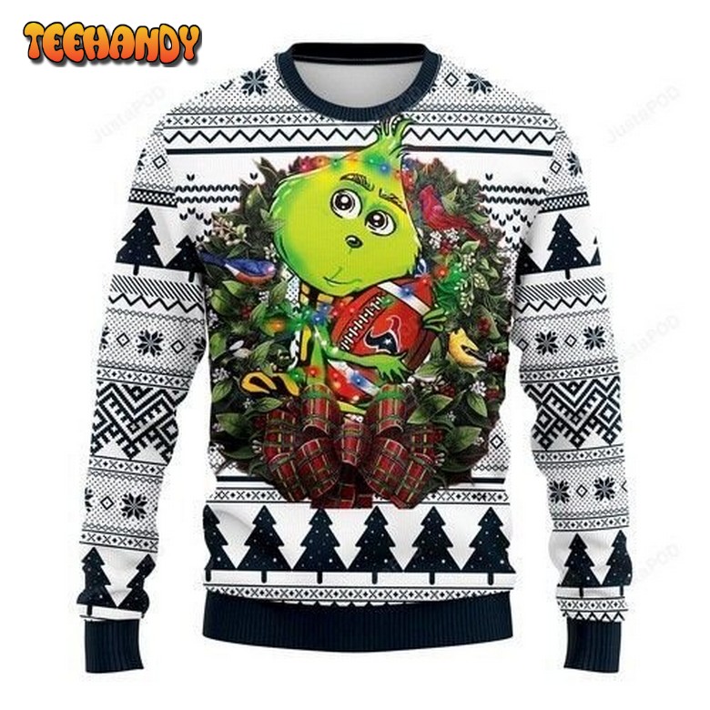 Nfl Houston Texans Grinch Hug Ugly Christmas Sweater