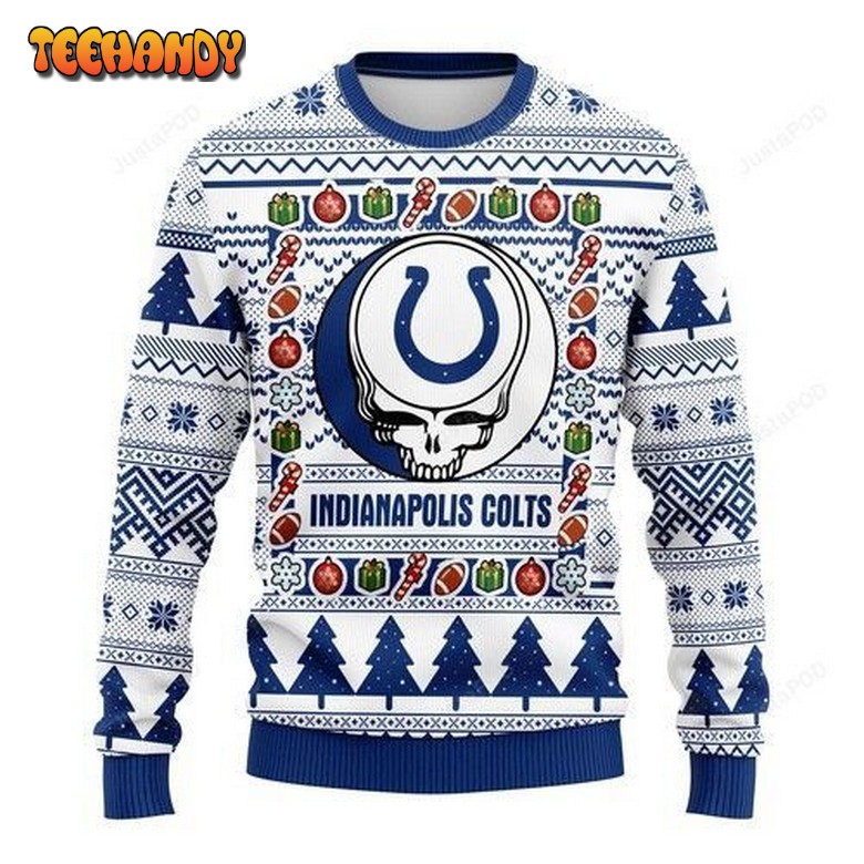 Nfl Indianapolis Colts Grateful Dead Ugly Christmas Sweater