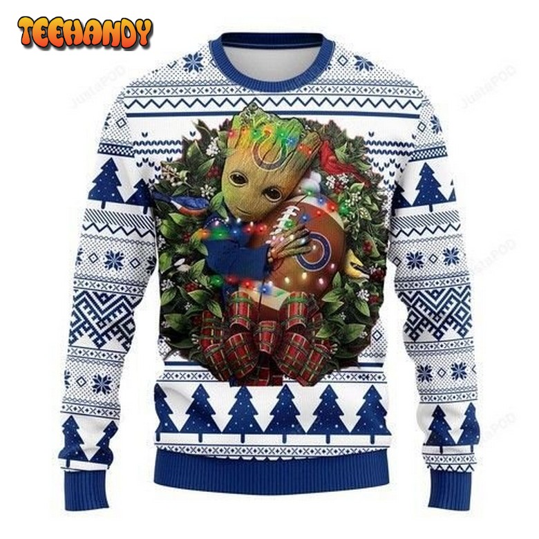 Nfl Indianapolis Colts Groot Hug Ugly Christmas Sweater