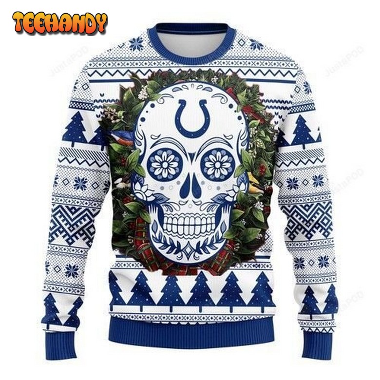 Nfl Indianapolis Colts Skull Ugly Christmas Sweater