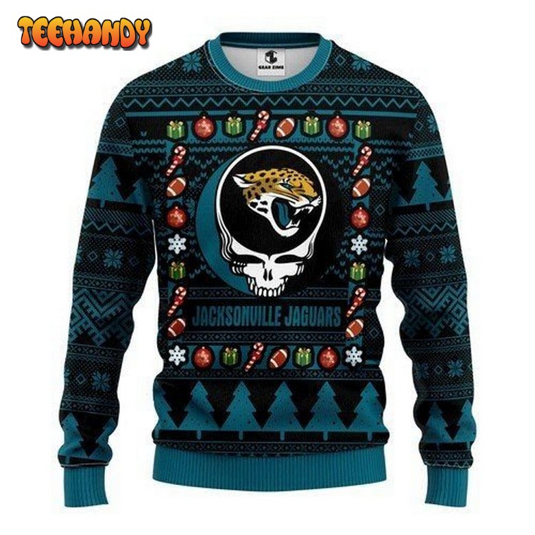 Nfl Jacksonville Jaguars Grateful Dead Ugly Christmas Sweater