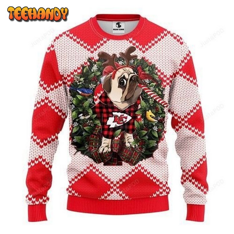 Nfl Kansas City Chiefs Pug Dog Ugly Christmas Sweater