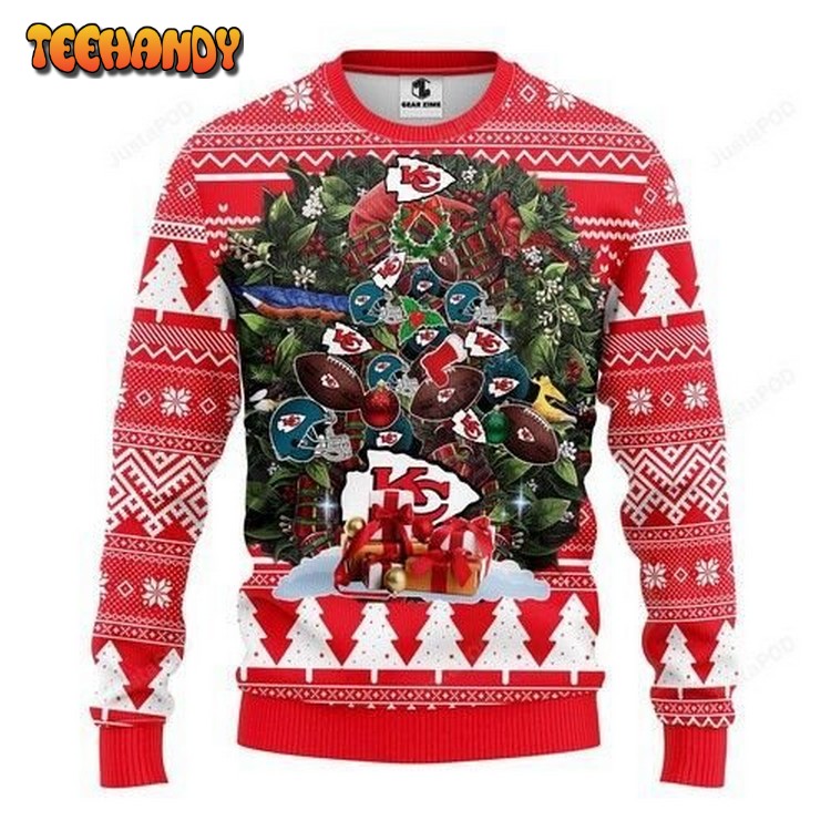 Nfl Kansas City Chiefs Tree Ugly Christmas Sweater