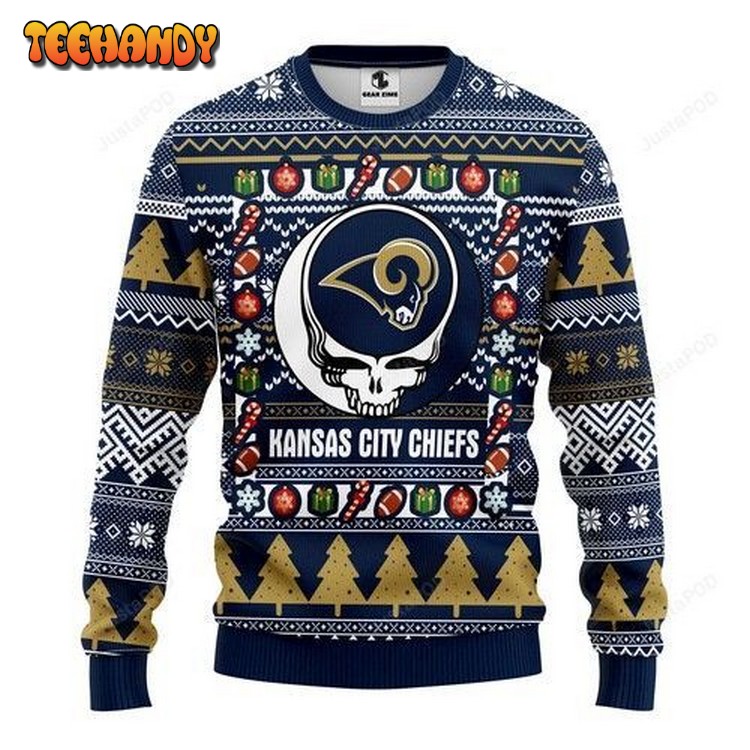 Nfl Los Angeles Rams Grateful Dead Ugly Christmas Sweater