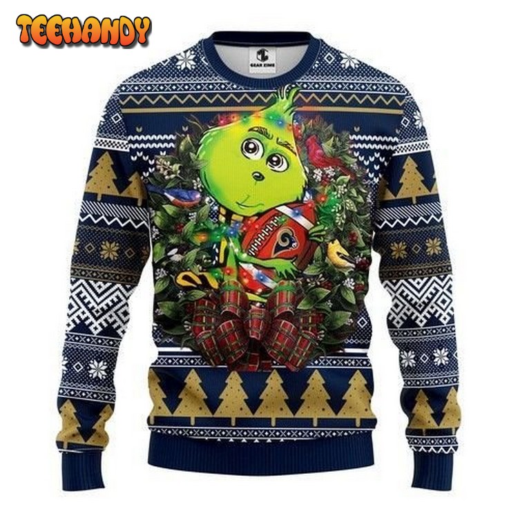 Nfl Los Angeles Rams Grinch Hug Ugly Christmas Sweater