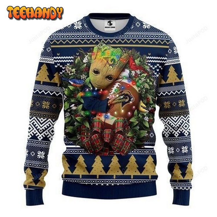 Nfl Los Angeles Rams Groot Hug Ugly Christmas Sweater