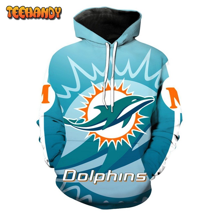 NFL Miami Dolphins Men and Women 3D Hoodie Zip Hoodie