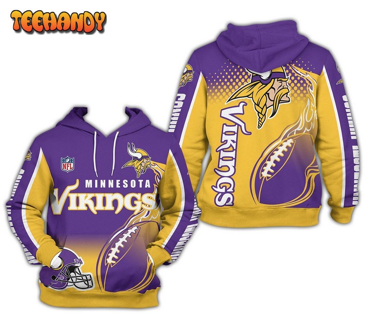 Nfl Minnesota Vikings Fullover Hoodie Limited Edition 3D Hoodie