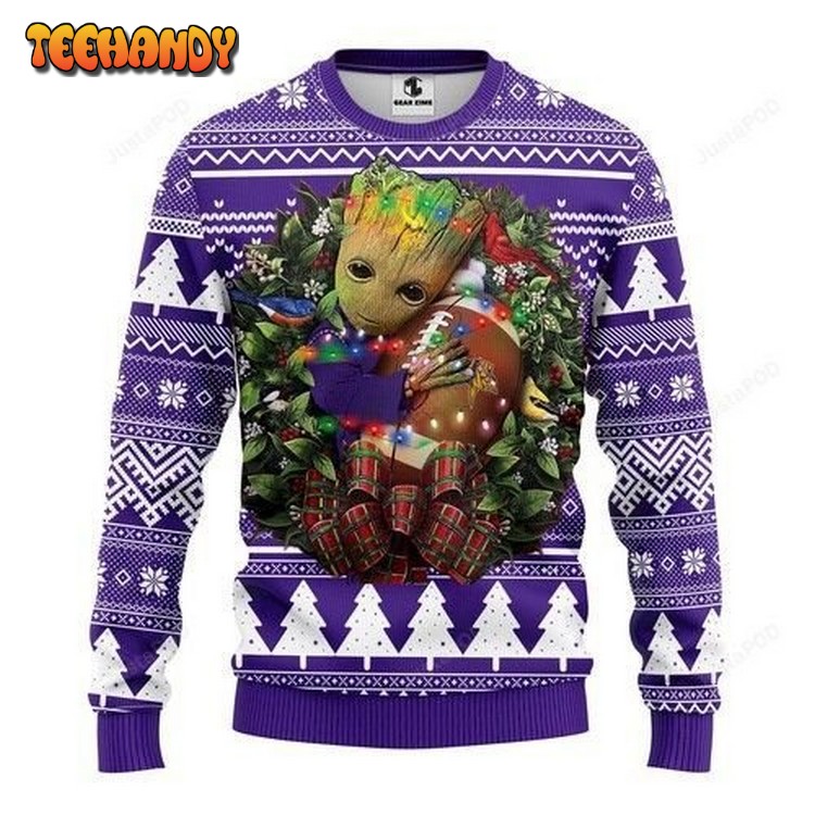 Nfl Minnesota Vikings Groot Hug Ugly Christmas Sweater