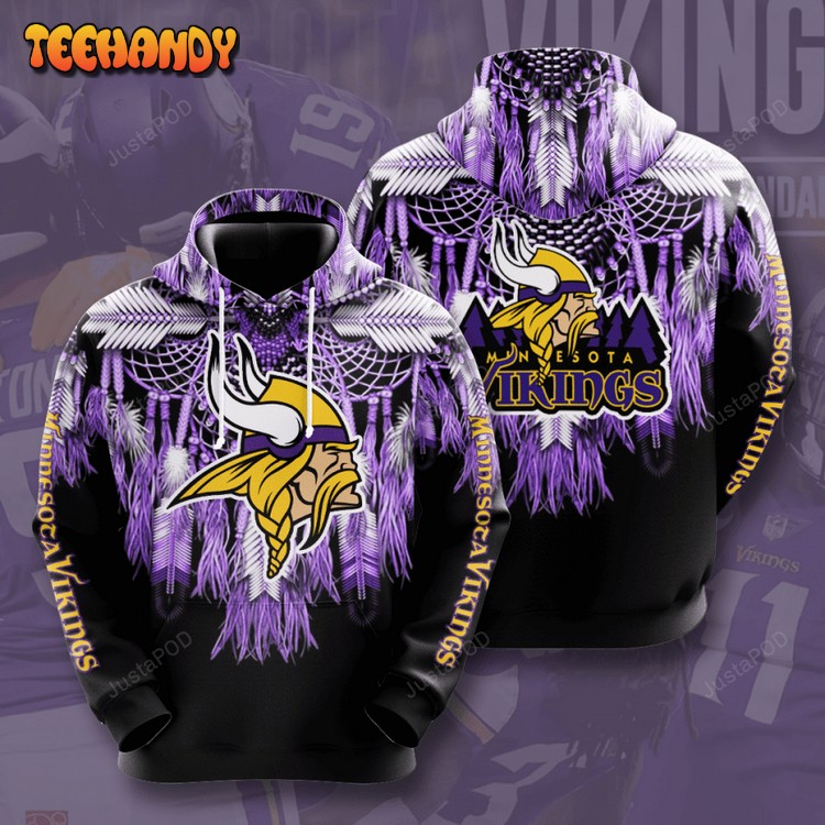 NFL Minnesota Vikings Native Men and Women 3D Hoodie