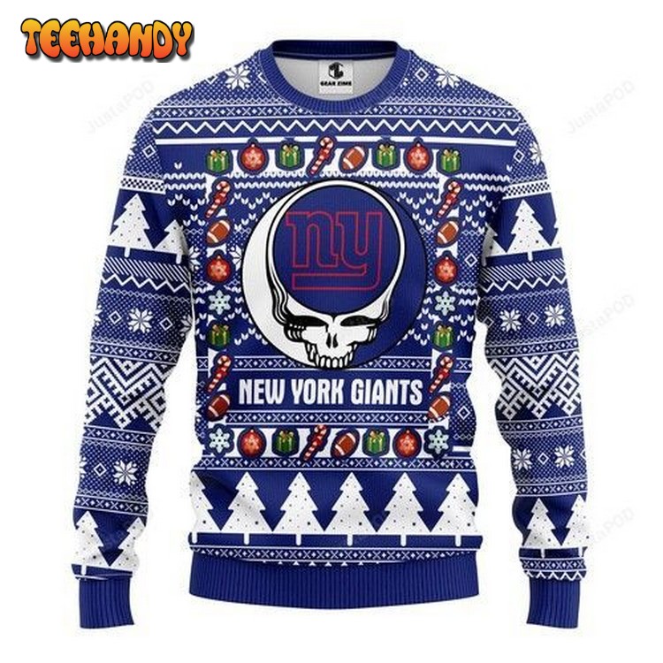 Nfl New York Giants Grateful Dead Ugly Christmas Sweater