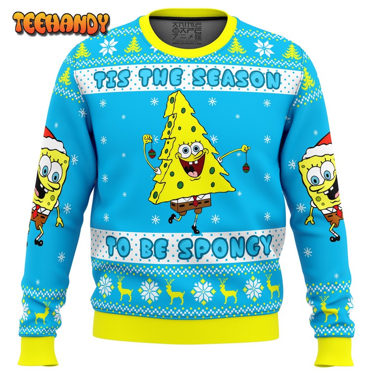 Nickelodeon Cartoons Tis The Season To be Spongy Sweater