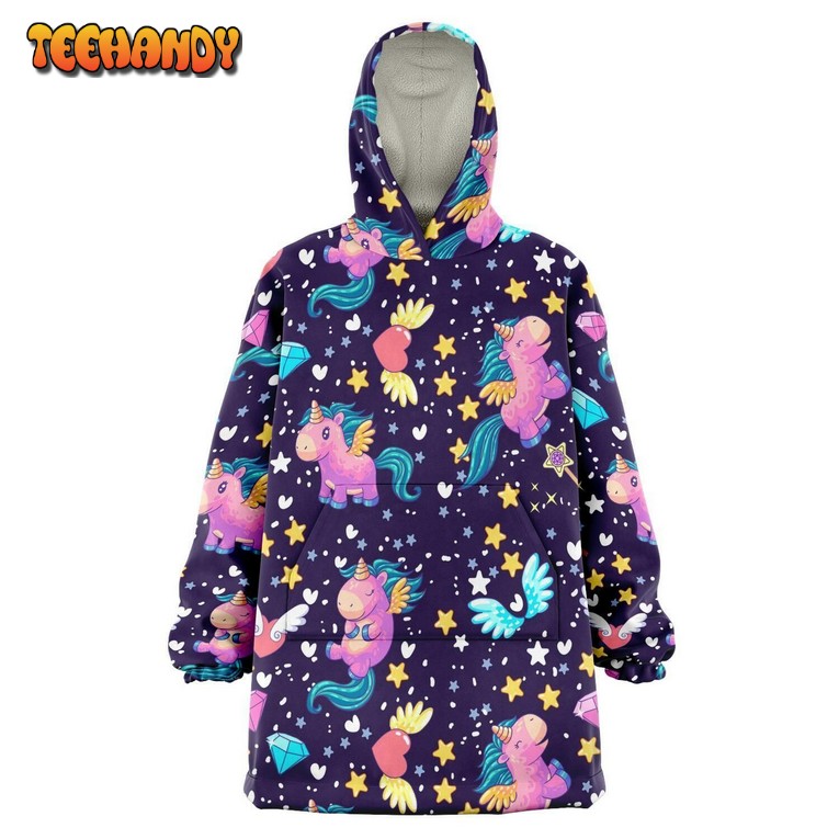 Night Star Unicorn Pattern Snug 3D Hoodie For Men Women Hoodie