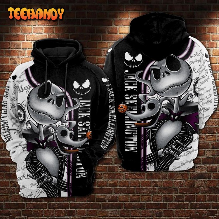 Nightmare Before Christmas Jack Skellington 3D Printed Hoodie