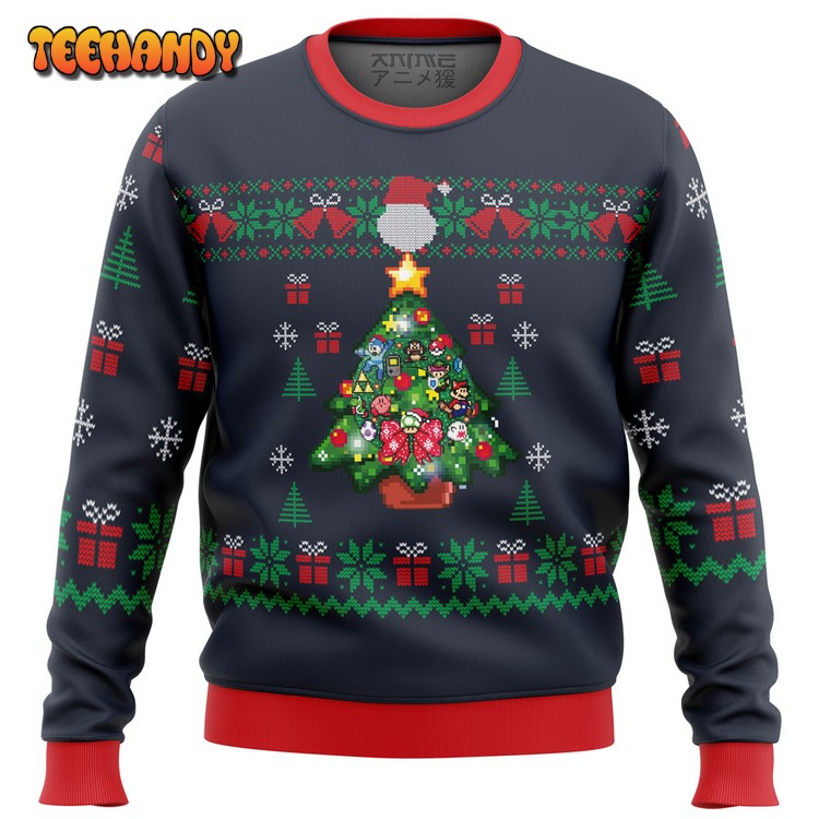 Nintendo Tree Ugly Christmas Sweater